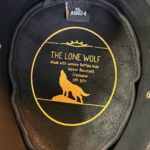 Lone Wolf Crushable Buffalo Leather Hat, UPF 50+ and Water Resistant - Picture 3 of 3